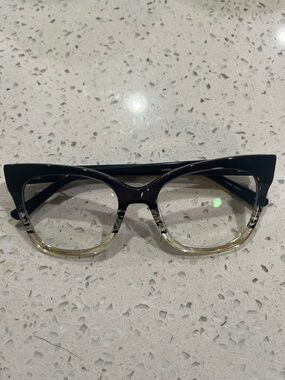 L.A.M.B. Women's Cat-Eye Glasses in Black and Tortoiseshell-Cream